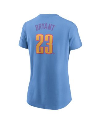 Women's Kris Bryant Light Blue Colorado Rockies 2025 City Connect Fuse Name Number T-Shirt