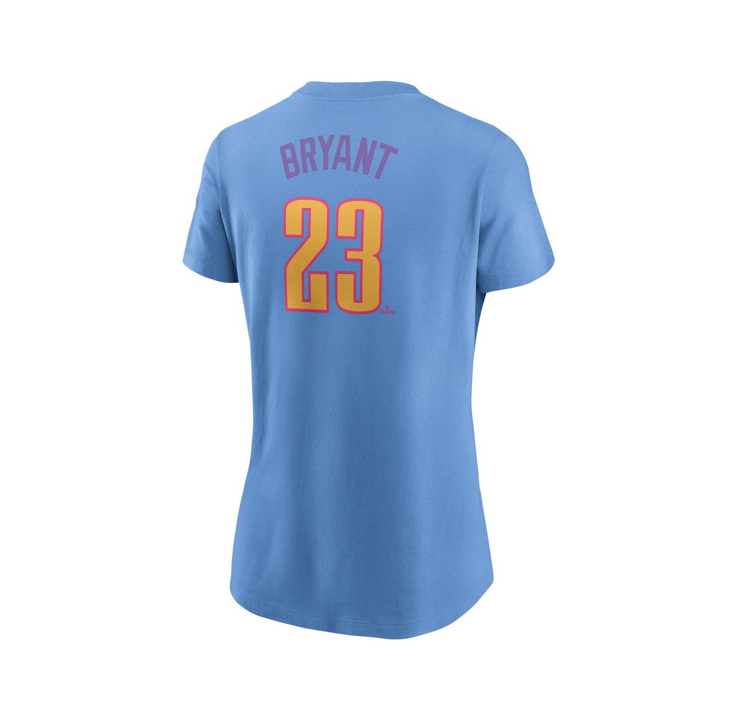Women's Kris Bryant Light Blue Colorado Rockies 2025 City Connect Fuse Name & Number T-Shirt