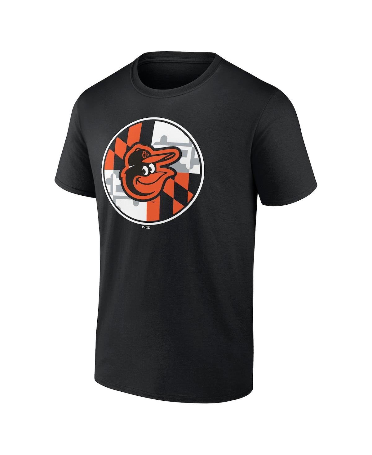 Shop Fanatics Mto Label Men's Black Baltimore Orioles Flag T-shirt