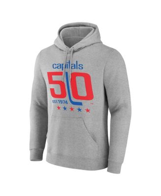 Men's Gray Washington Capitals 50th Anniversary Pullover Hoodie