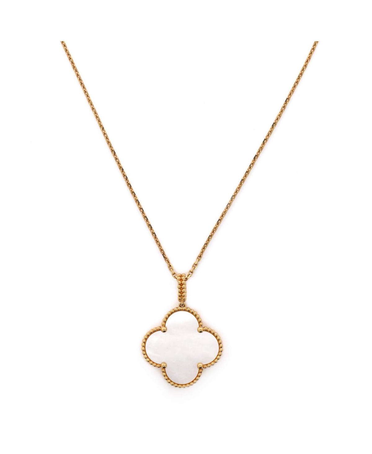 Magic Alhambra Long Necklace 18K Gold and Mother of Pearl - 18k gold