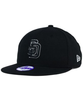 New Era - Kids' San Diego Padres Black White 9FIFTY Snapback Cap
