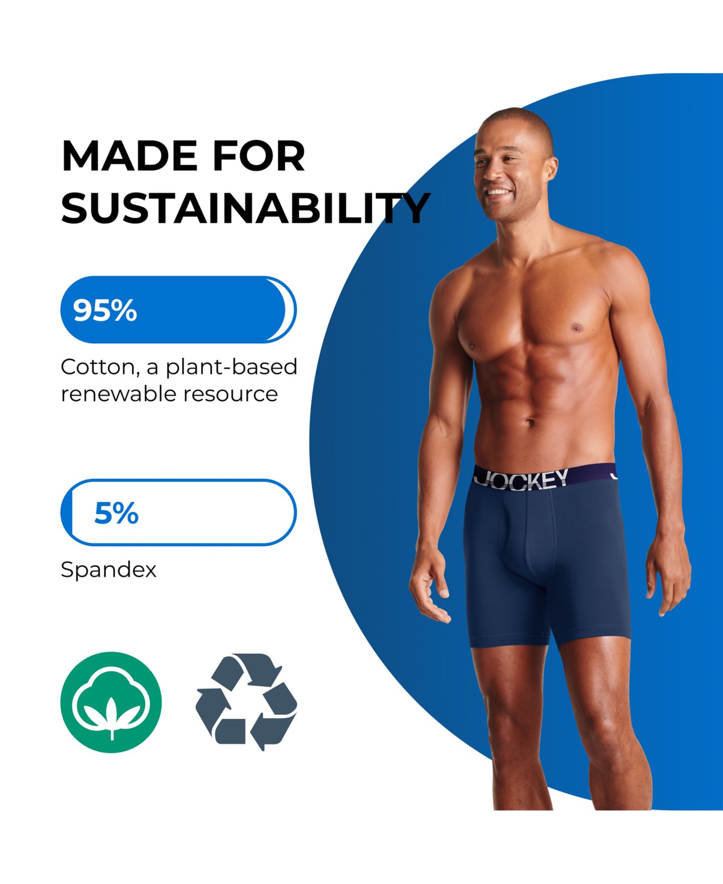 Трусы-брифы ActiveStretch™ для мужчин, 4 шт. — Jockey, цвет: Чёрный — фото 3