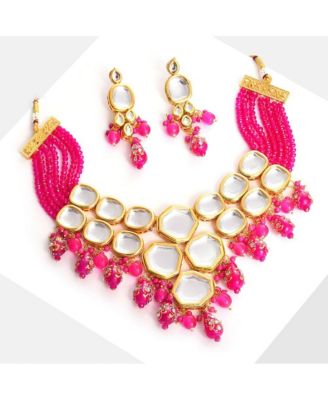 Gold-Plated Stone Jewellery Set