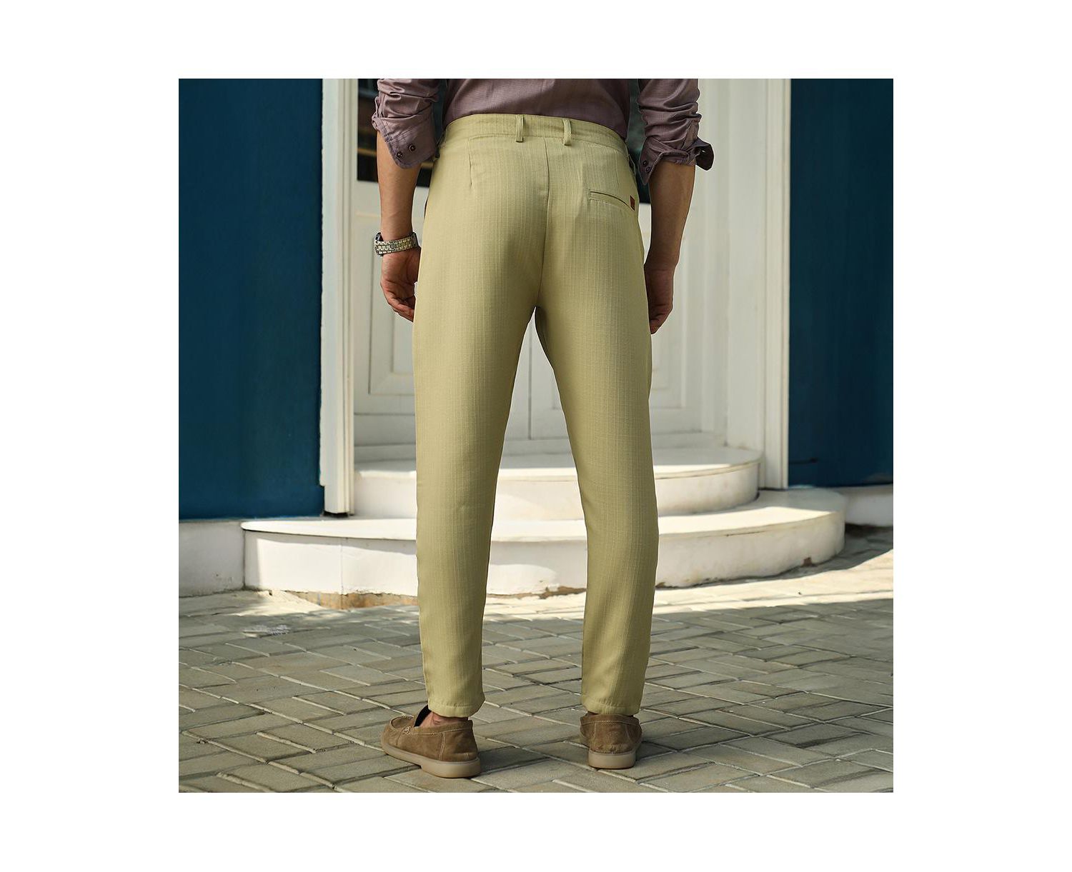 Men's Lime Green Chino Trousers