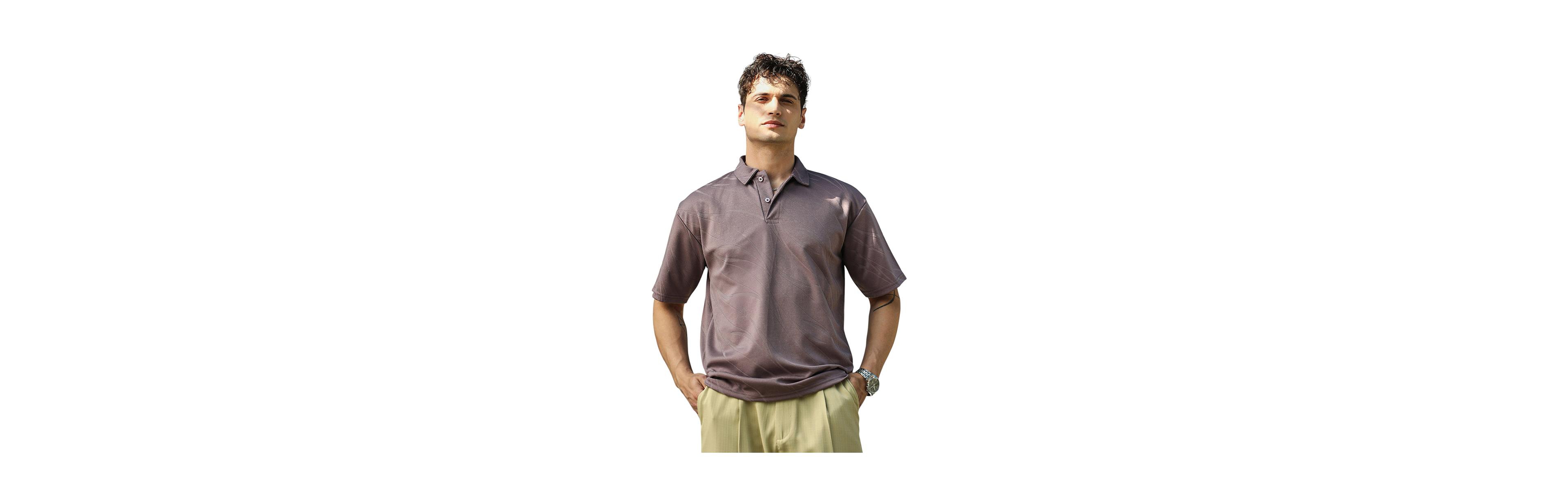 Campus Sutra Men's Pastel Purple Scratch-Tactile Polo T-Shirt