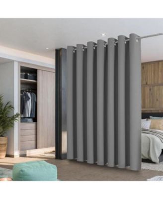 1 Piece 100% Hotel Level Blackout Extra Wide Window Curtain Panel - Gray