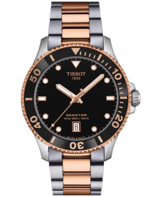 Tissot - Men's Swiss Seastar 1000 Two-Tone Stainless Steel Bracelet Watch 40mm