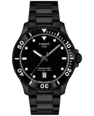 【ジュニア】TISSOT Seastar 腕時計 ブラック Tissot T-Sport Seastar 1000 Quartz Diver Black Dial Stainless