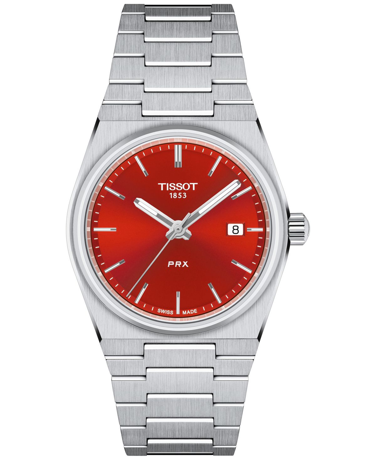 Tissot PRX 35mm women’s Swiss quartz watch, integrated stainless steel bracelet