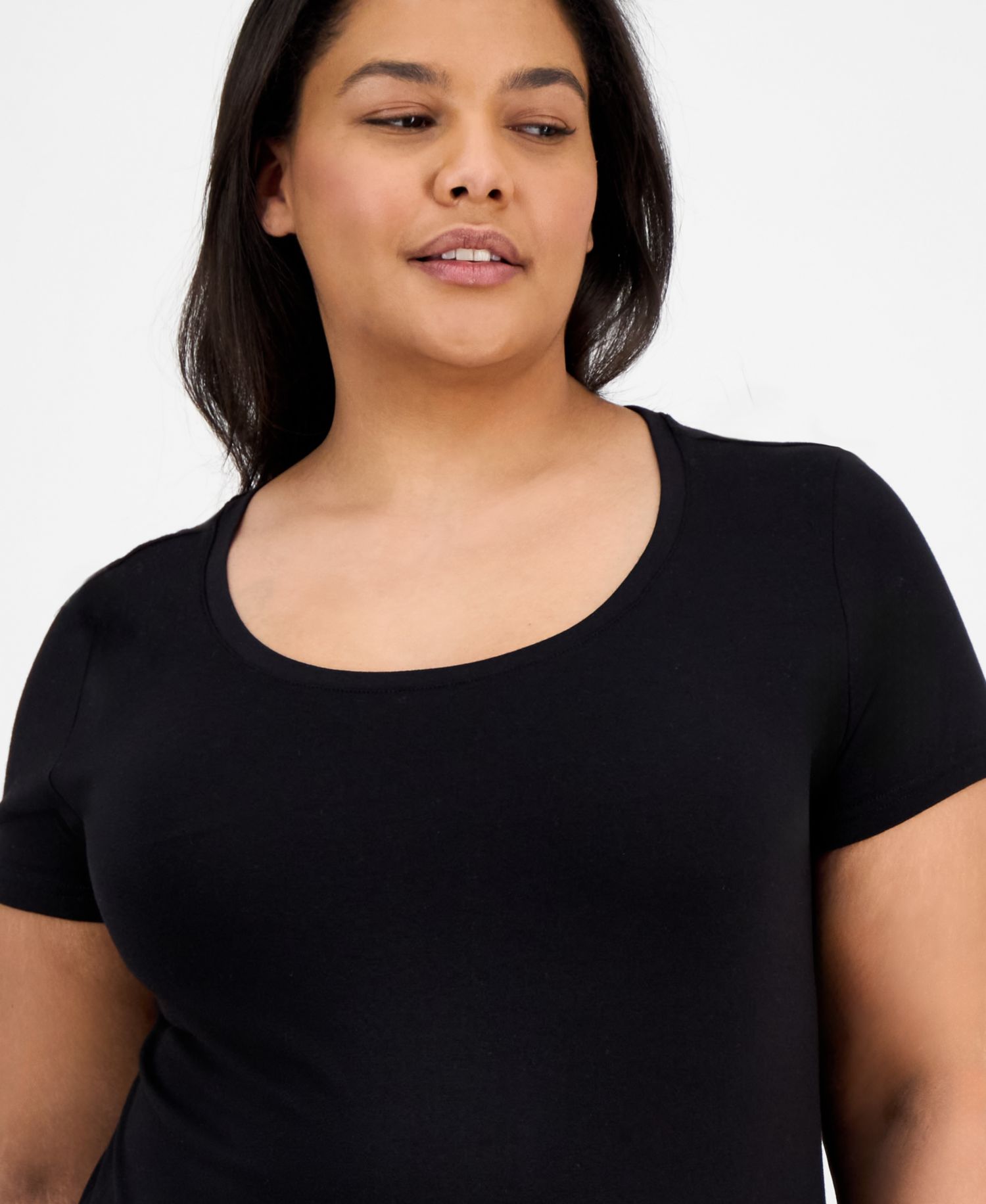 Trendy Plus Size Scoop-Neck T-Shirt