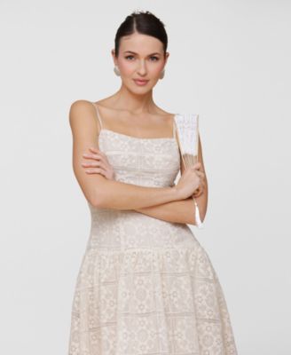 Women's Sleeveless Lace Maxi Dress