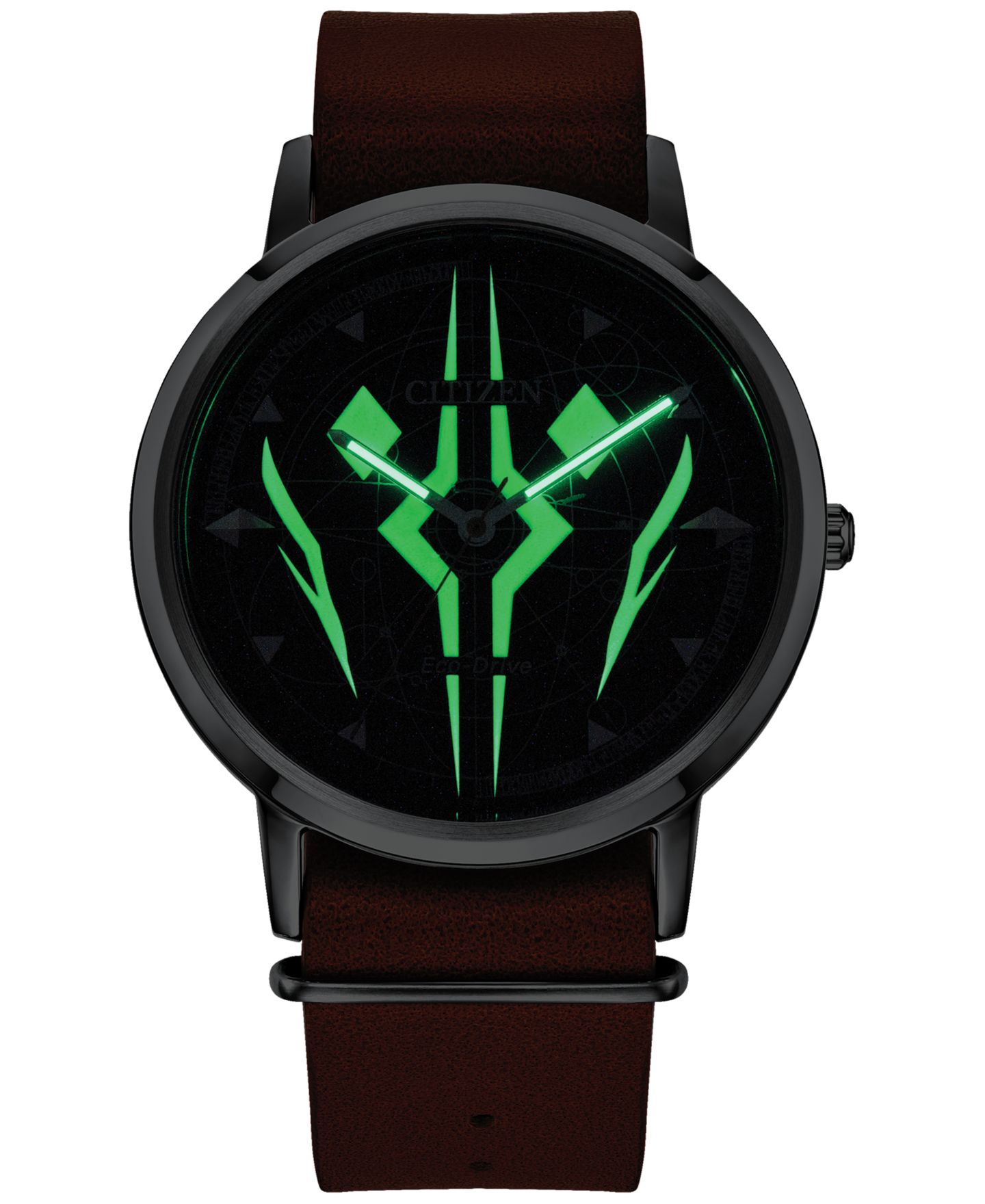 Мужские часы Citizen Eco-Drive Star Wars Ahsoka Tano Brown Leather Strap Watch 41mm — фото 4