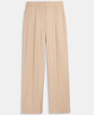 Women's High-Rise Pleated Straight-Leg Pants, Exclusively at Macy's