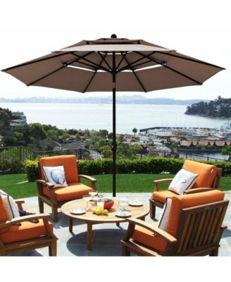 10 Feet 3 Tier Outdoor Patio Umbrella with Double Vented