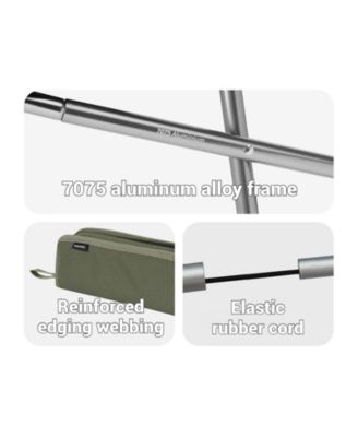 Folding Camping Stool , Portable Mini Camping Chair, Lightweight Aluminium Alloy Chair, Small Backpacking Stool with Thickened Seat Cushion