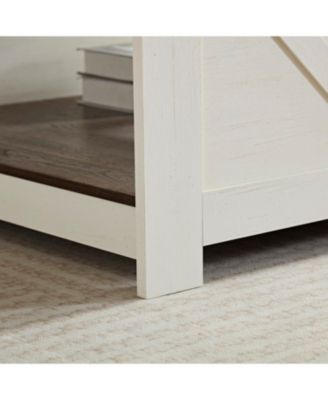 Two-Tier Farmhouse Coffee Table with Storage