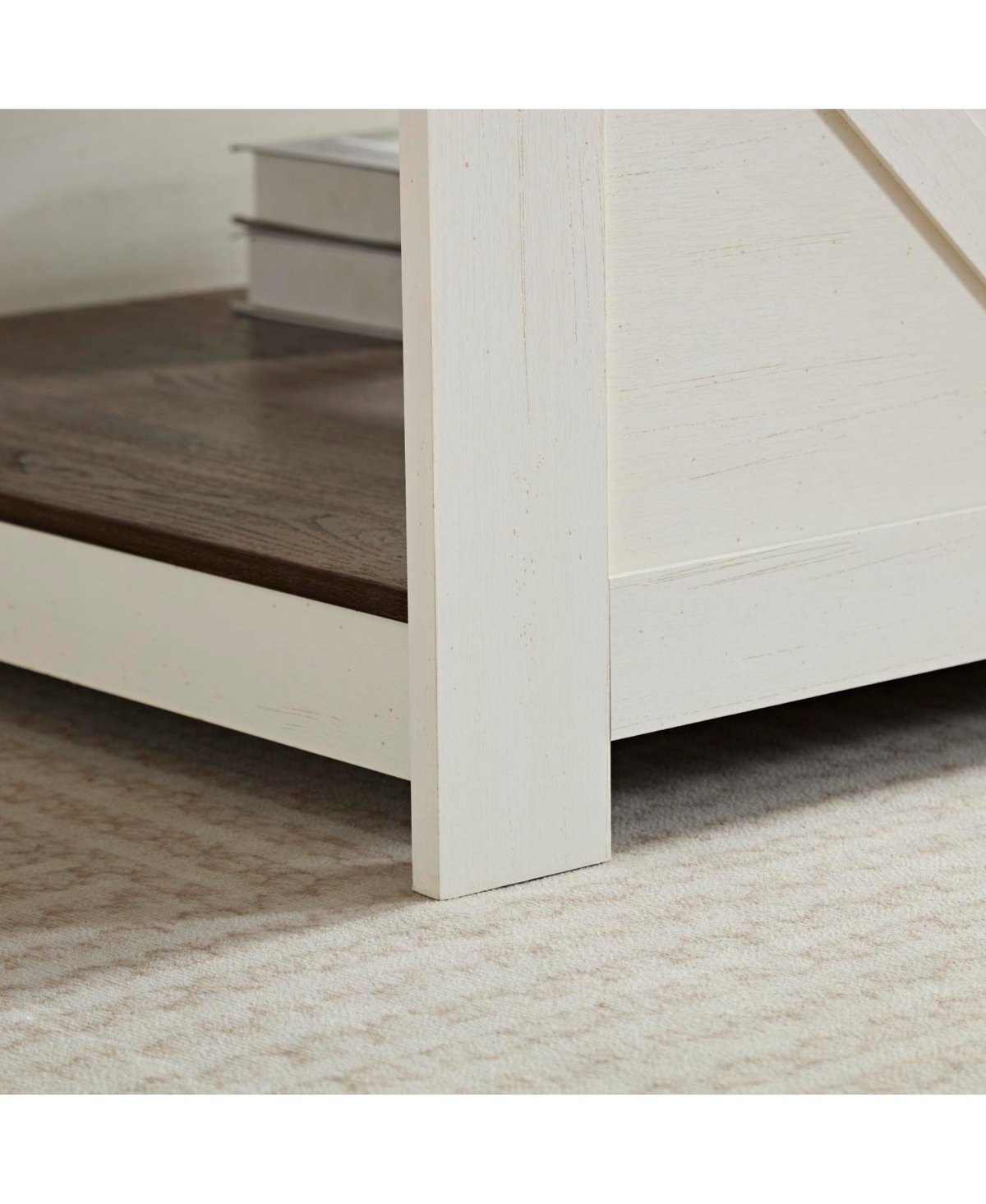 Streamdale Furniture Two-Tier Farmhouse Coffee Table with Storage