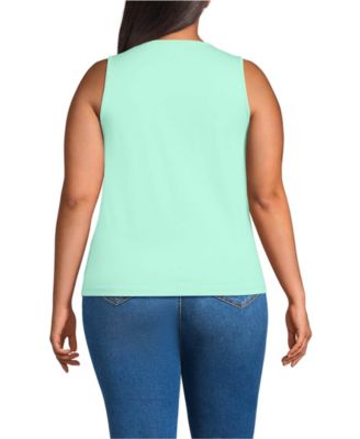 Plus Size Supima Keyhole Tank
