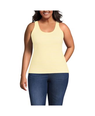 Plus Size Pointelle Rib UNeck Tank