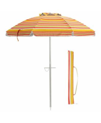 6.5 Feet Beach Umbrella with Carry Bag without Weight Base