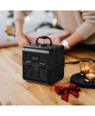 3-Piece Makeup Train Cases Cosmetic Organizer Kit Wheel CB Dusk