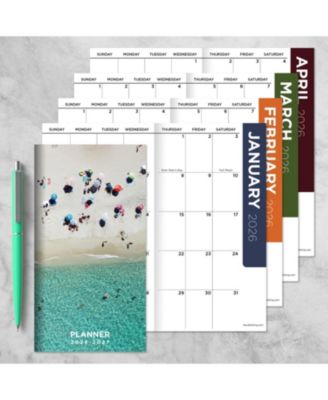 2026-2027 Beaches Small Monthly Pocket Planner
