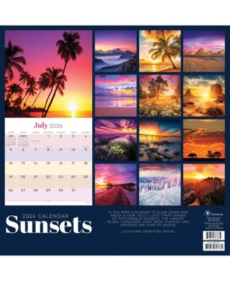 2026 Sunsets Wall Calendar