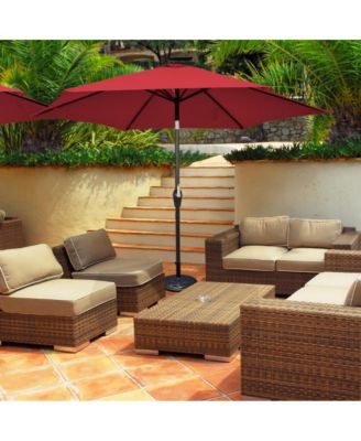 10 Feet Outdoor Patio Umbrella with Tilt Adjustment and Crank