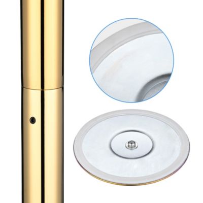 12 FT Spinning Static Dancing Pole Kit w/ Extensions Fitness Dance Exercise Gold