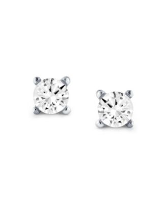 Minimalist Tiny 0.25CTW CZ Cubic Zirconia Solitaire Cartilage Stud Earrings Sterling Silver Screwback Posts
