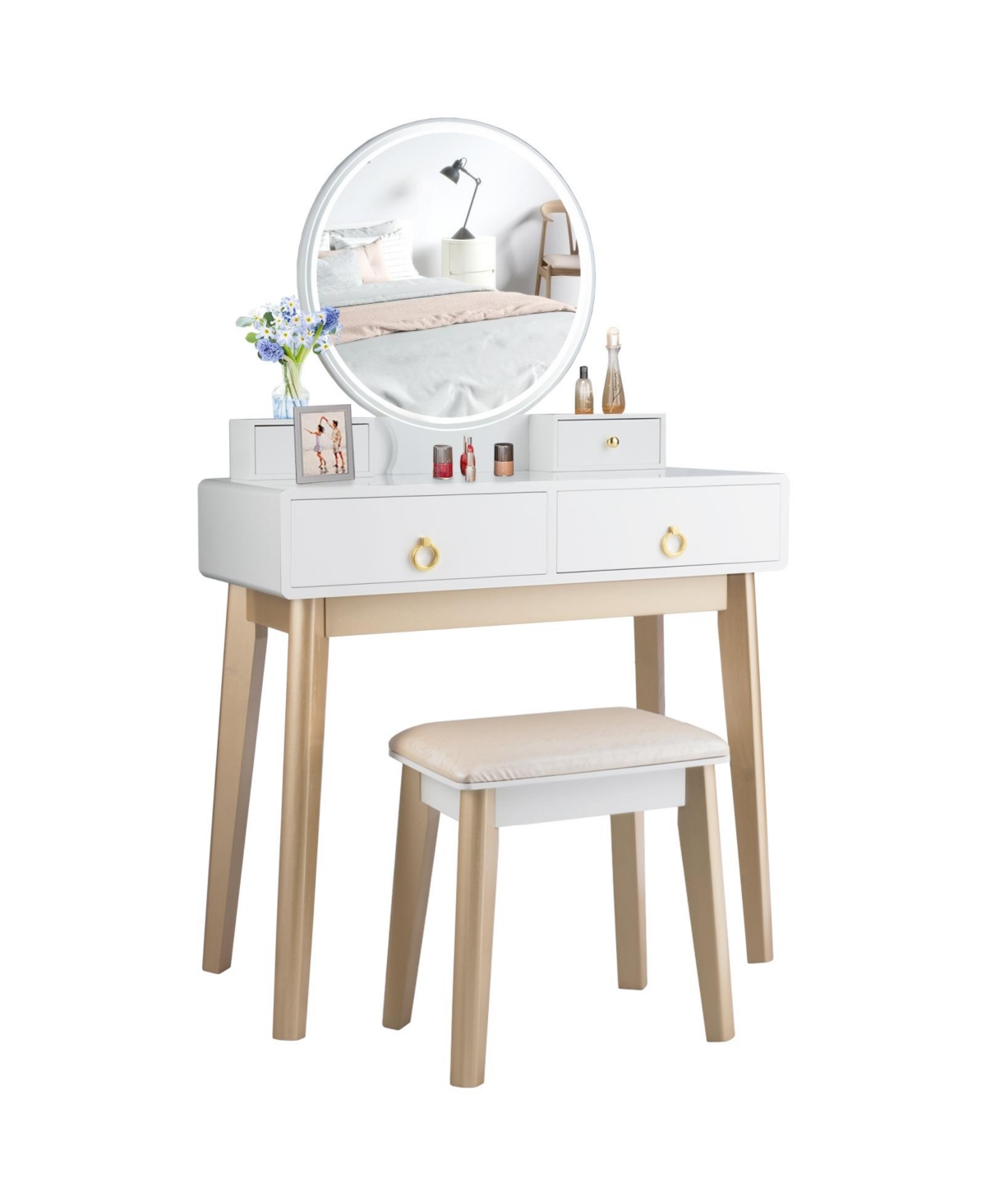 Makeup Vanity Table - White