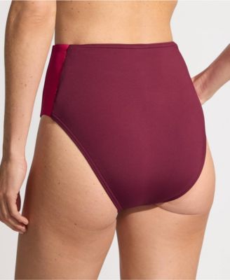 Women's Seamed High Waisted Bikini Bottoms