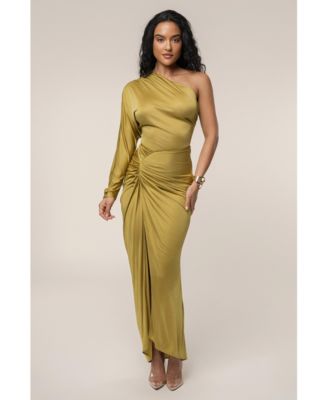 Women's One Shoulder Shirred Bodysuit