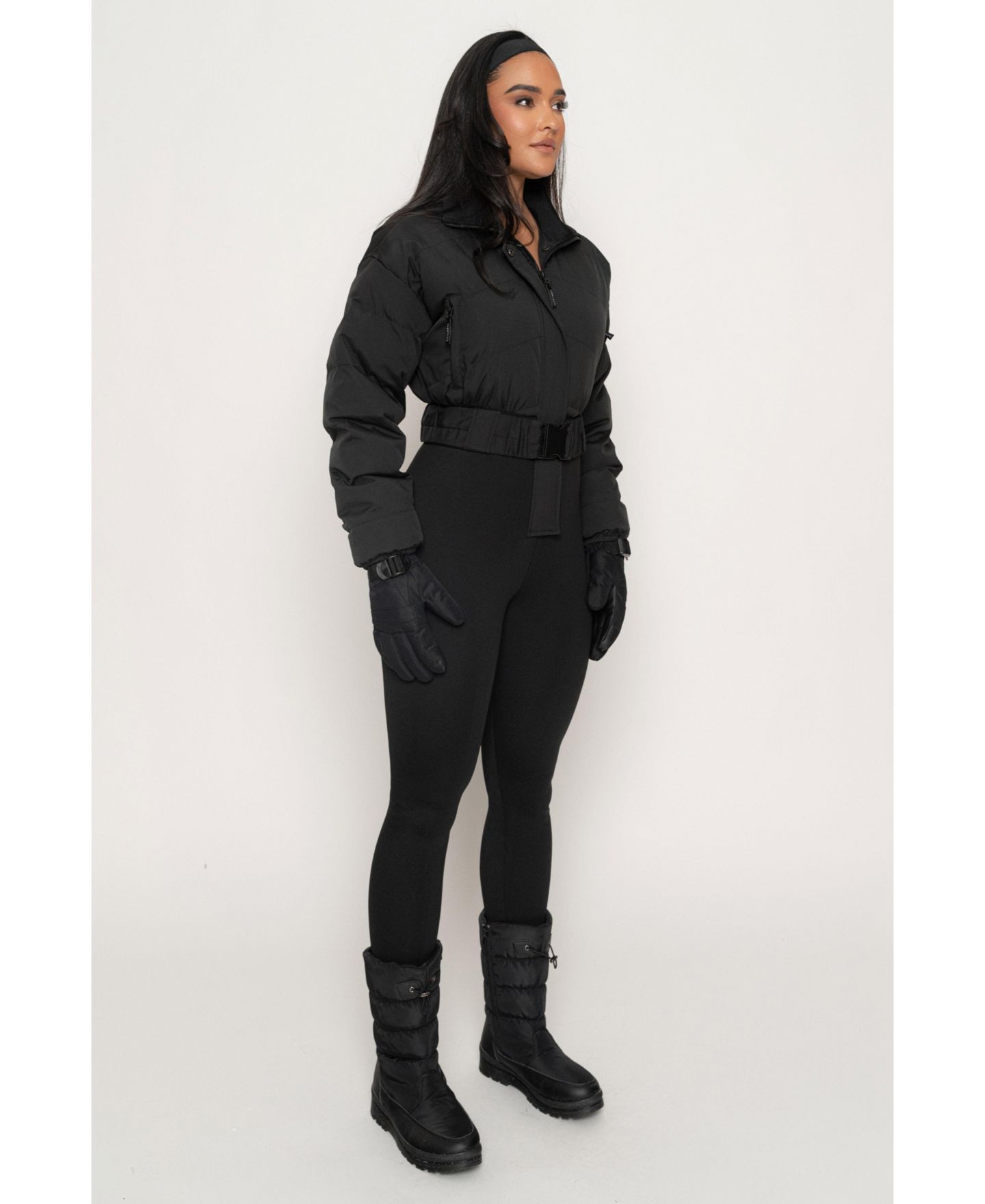 Женский комбинезон JLUXLABEL Outfits In Motion Nylon Jumpsuit, цвет: Чёрный — фото 2