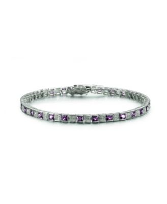 Modern Plated Alternating CZ Tennis Bracelet