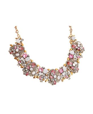 Silver-Plated Stone Necklace