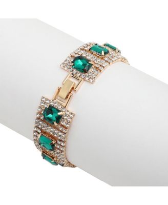 Gold-Plated Stones Bracelet