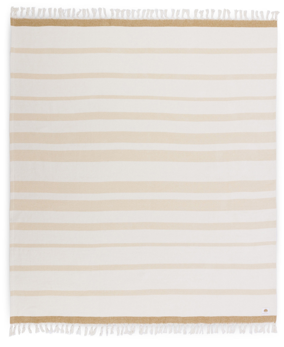 Oceanside Washable Cotton Beach Blanket, 66" x 80" - Sunset Stripe