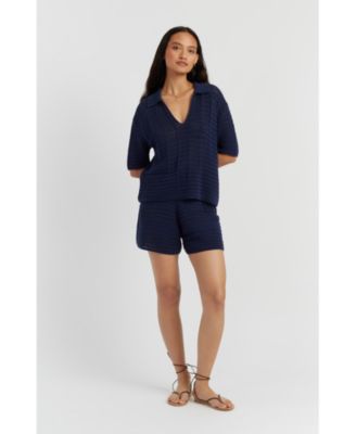 Women's Cotton Crochet Short