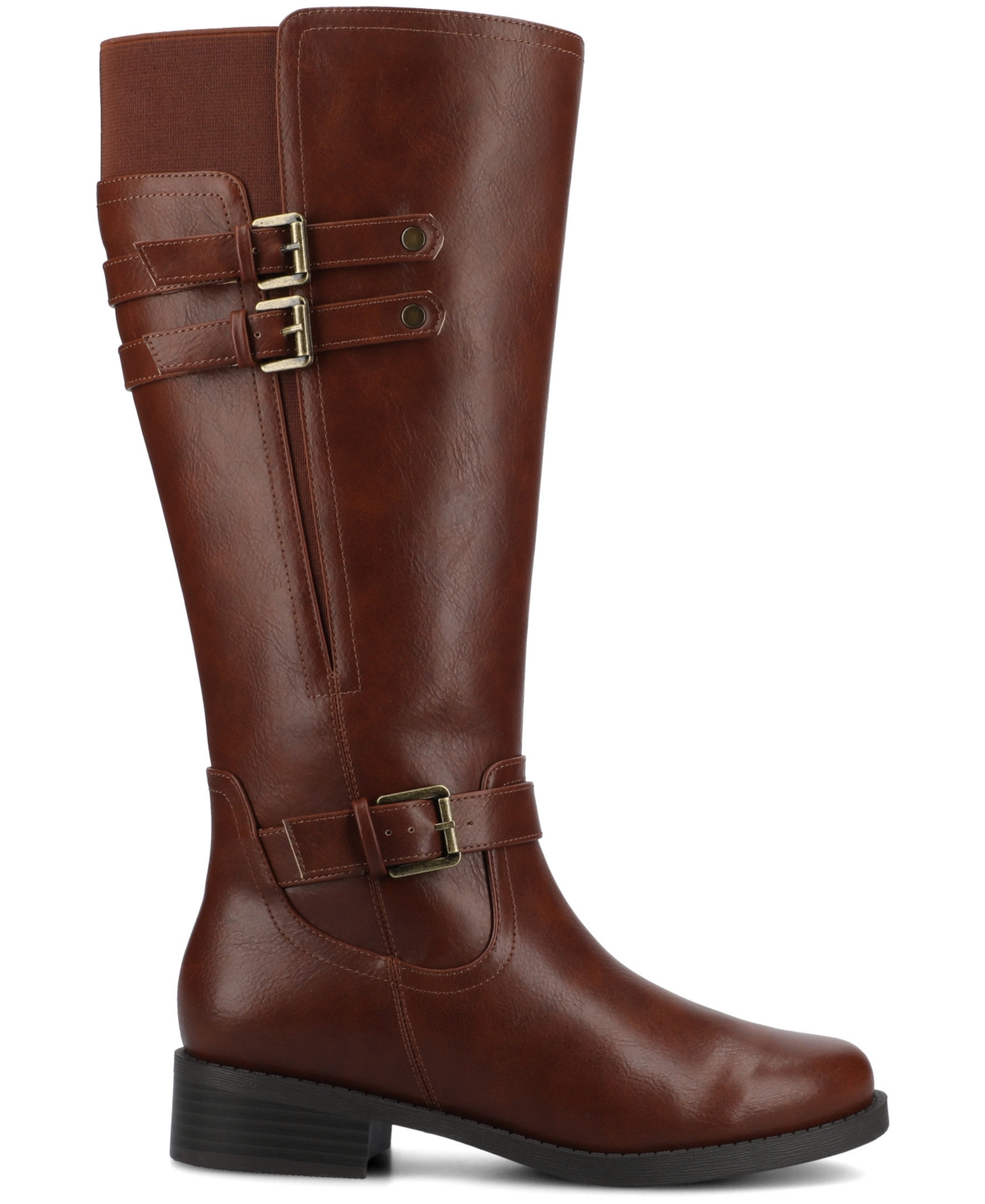 Journee Collection Journee Women's Sonny Knee High Wide-calf Casual Boots In Brown