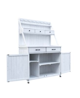 Outdoor Potting Bench with Storage