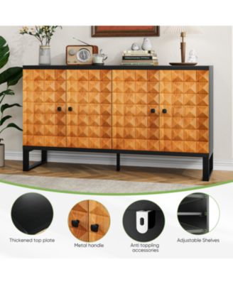 Geometric Patterned Storage Cabinet