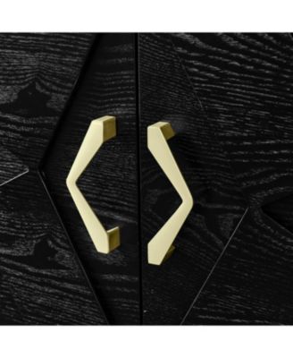 Mid-Century Modern Sideboard Buffet Cabinet - 60" Black