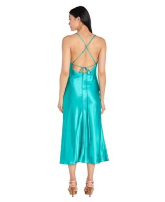 Juniors' Cowlneck Midi Slip Dress