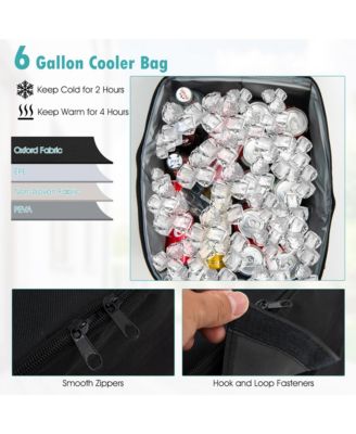 2-Person Canopy Porch Swing Padded Chair Cooler Bag Rotatable Tray