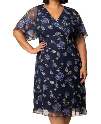 Plus Size Sonnet Embroidered Cocktail Dress