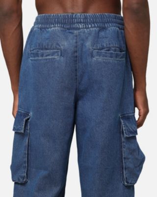 Men's Denim Superior Cargo Joggers, Blue, L