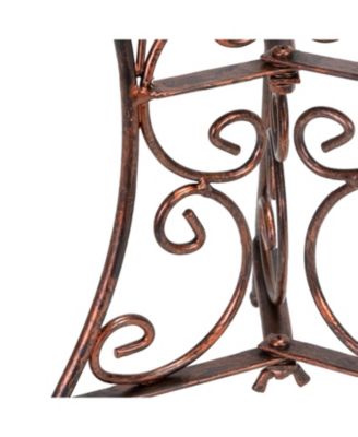 Indoor/Outdoor Decorative Steel Scroll Gazing Ball Stand for 10" or 12" Outdoor Garden Gazing Globes - 11" H