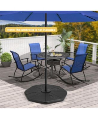 4-Piece Fillable Umbrella Base Stand for Garden Yard Poolside